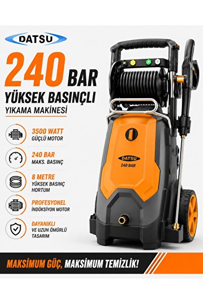 Datsu YLQ7581G-240B 3500 W 240 Bar Yüksek Basınçlı Yıkama Makinesi