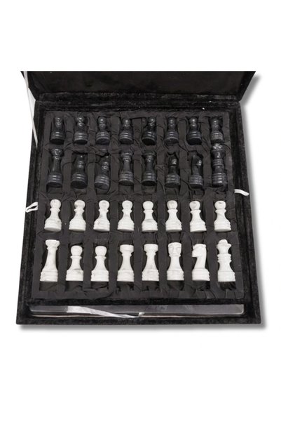 Jumeax Marble&Travertine Orion Marble Chess Set Black