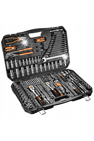 NEO Tools SET CHEI TUBULARE 1/2'', 3/8'', 1/4'' 233 PIESE 10-078 NEO