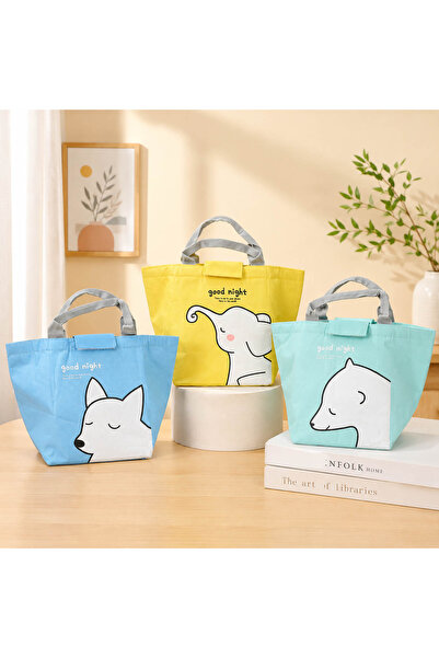 Midi Cute Animal Prints Insulated Lunch Bag