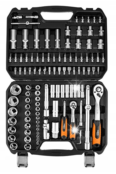 NEO Tools SET CHEI TUBULARE 1/4'' 1/2'' 110 PIESE 10-066