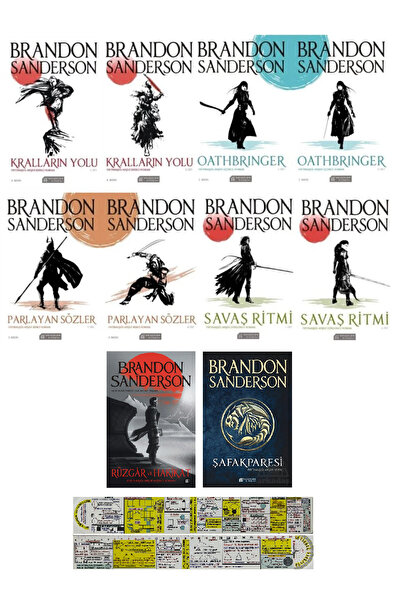 Akıl Çelen Kitaplar Fırtınaışığı Arşivi 10 Kitap Set Brandon Sanderson / Kral...