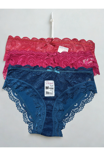 DEZALUX Lace Detailed 3-Piece Women's Panties