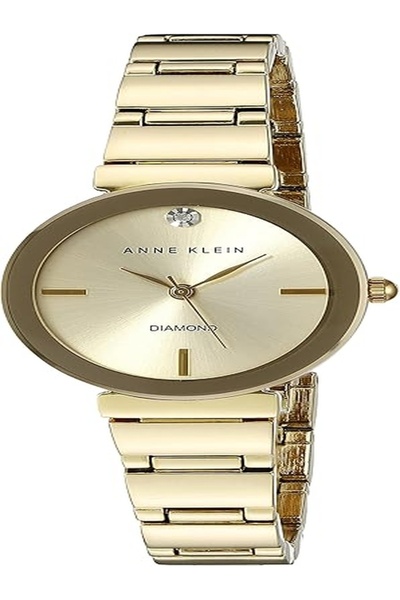 Anne Klein women’s wristwatch with a genuine diamond dial -Gold