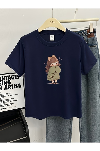 trendypassion Unisex Cute Anime Girl Printed Design Tshirt