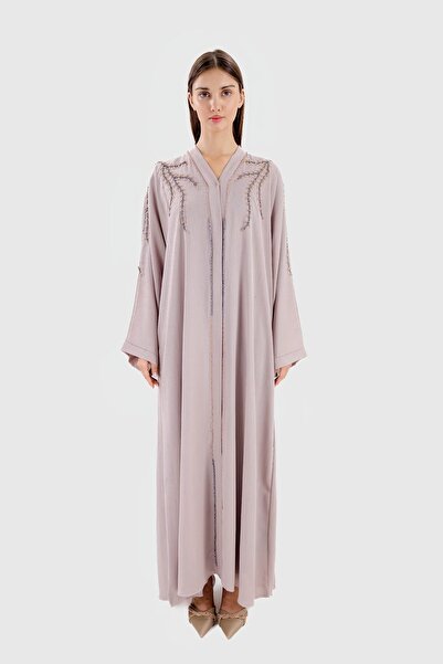 Ophelia LIORA Women’s Luxury Abaya – Elegant Black Open Abaya with Premium Fa...