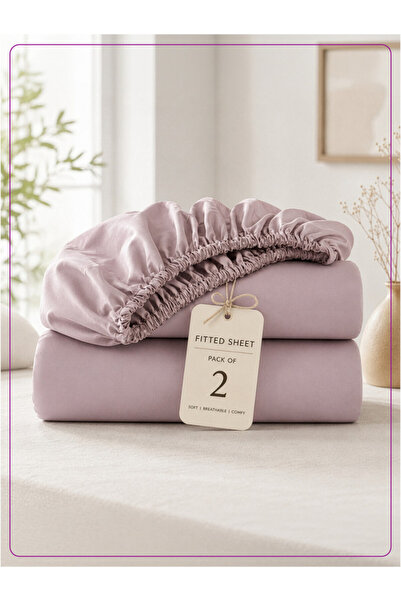Donetella Super King Fitted Sheets 200x200 cm, Pack of 2 | OEKO-TEX Brushed M...