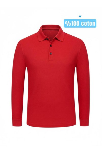 GİYU SHOP Unisex Children's Long Sleeve 100% Cotton Polo Collar T-Shirt Daily...