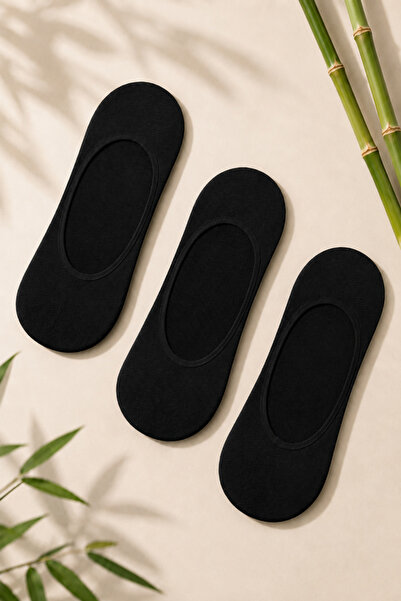 Ollero 3 Pairs of Seamless Silicone Men's Bamboo Ballerina Socks