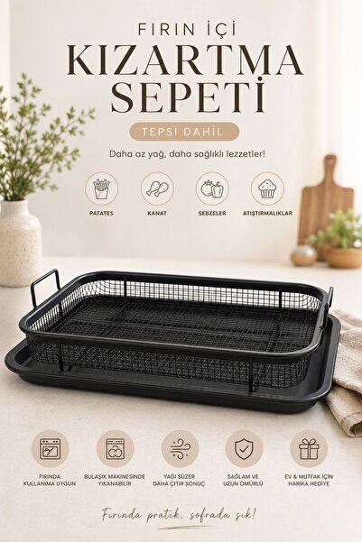 MİORA HOME TEPSİLİ FIRIN KIZARTMA SEPETİ