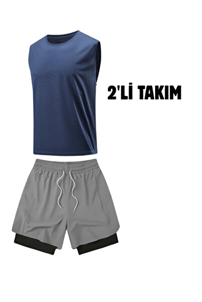 RUTBİL SPORTS 2'Lİ KISA TAYTLI ŞORT & SIFIR KOL COMPRESSİON BODY SET- FUTBOL-...