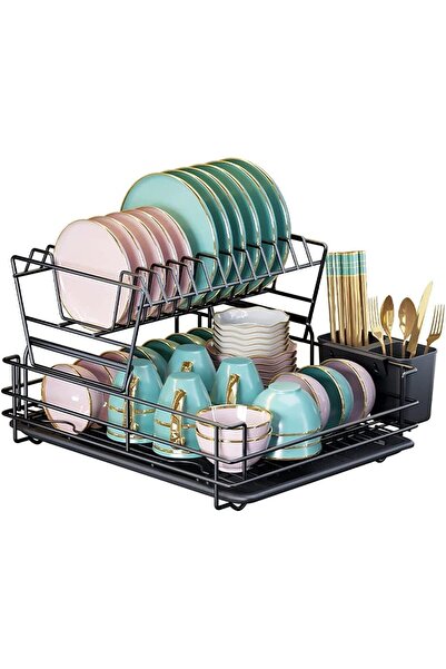 Urban URBANNX Premium Dish Drying Rack - 2 Tier for Kitchen Counter, Stainles...