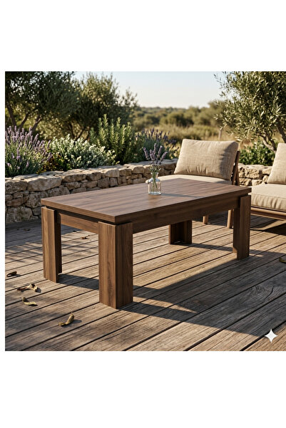 luxino Modern Wooden Dining Table - Stylish Anthracite Jura Slate Finish for ...