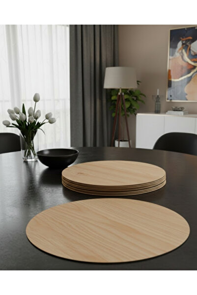 ih ihra Set of 6 Mdf Round Plates - 30 cm Diameter Decorative Placemats and P...
