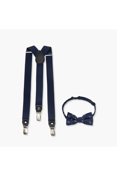 Juniors Suspenders with Bow Tie