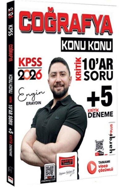 Yargı Yayınları 2026 KPSS Coğrafya Konu Konu Kritik 10 ar Soru +5 Kritik Deneme