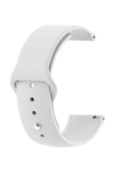 OEM Λουράκι σιλικόνης με κούμπωμα λευκό (Galaxy Watch 3 41mm)