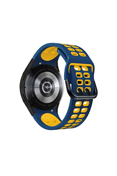 OEM Δίχρωμο λουράκι σιλικόνης με τρύπες, μπλε (Galaxy Watch4/5/6/7/FE/4 Class...