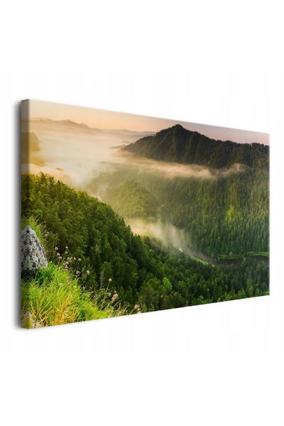 Naklejkomania Decor mural pentru camera de zi, tablou pe panza, peisaj montan...