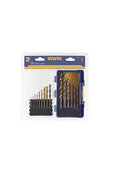 Irwin Set Burghiu 15 piese. HSS TiS 1.5mm, 2mm, 3.5mm, 4mm, 4.5mm 5mm, 5.5mm,...