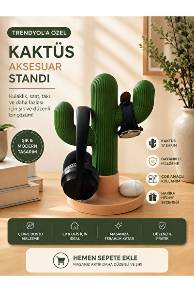 Formera Kaktüs Kulaklık Standı ve Masaüstü Düzenleyici | Saat, Takı ve Aksesu...