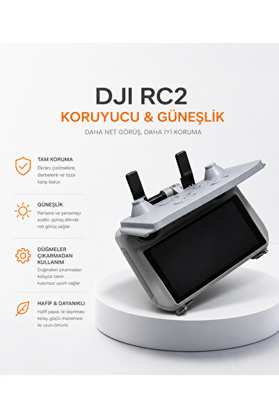 Tofu DJI RC2 ile Uyumlu Güneşlik, Koruyucu Kapak