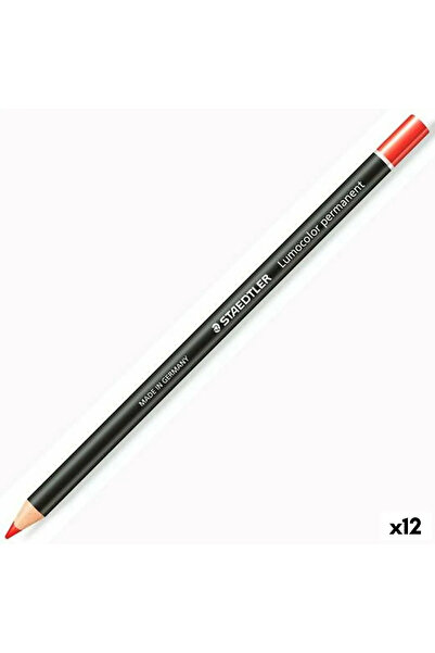 Staedtler Creioane Lumocolor Permanent Glasochrom Permanent Roșu Lemn (12 Uni...