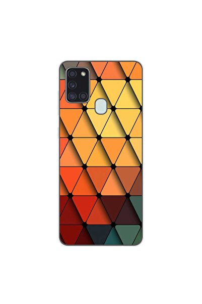 OEM Husa compatibila cu Samsung Galaxy A21S Silicon Gel Tpu Model Abstract Tiles