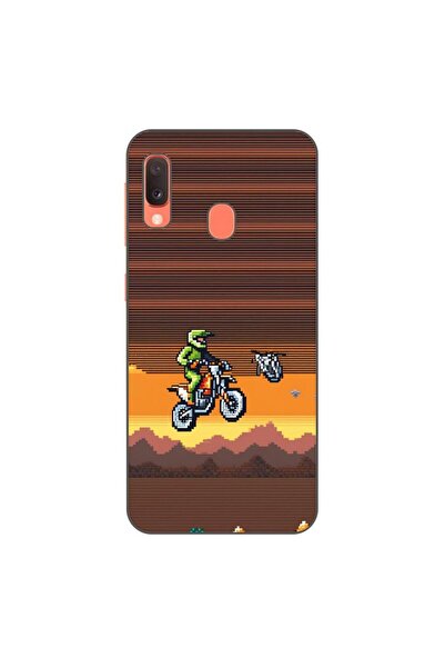 OEM Husa compatibila cu Samsung Galaxy A20e Silicon Gel Tpu Model Pixel Art M...
