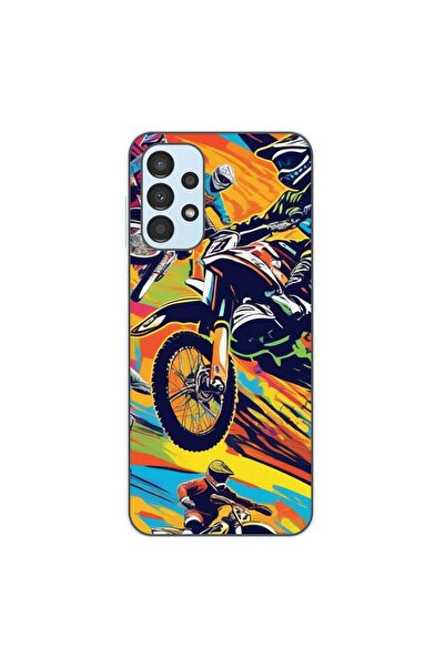 OEM Калъф, съвместим със Samsung Galaxy A13 4G, силиконов гел TPU, с десен Мо...