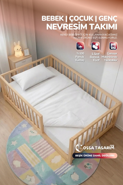 yasetex tasarım 100% Cotton Poplin Children's Youth Duvet Cover Set 3 Piece D...