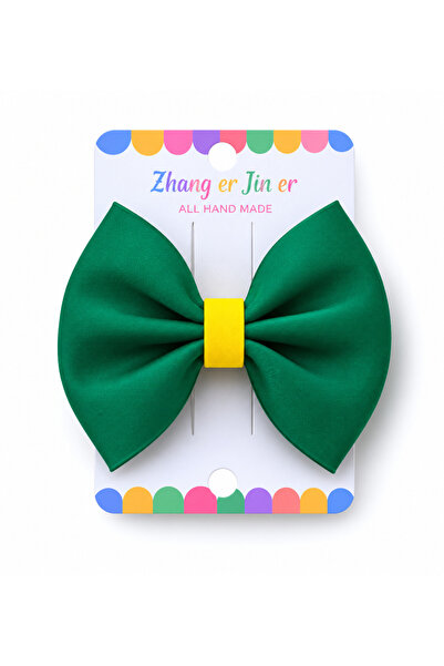 Marka Large Size Bow Neon Automatic Buckle Green