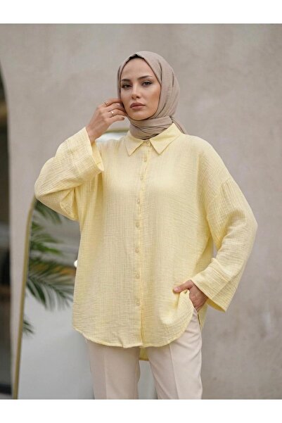 Naknaku Double Sleeve Muslin Shirt-Yellow