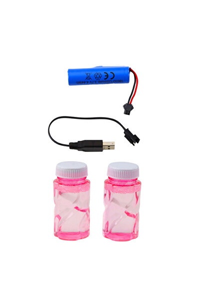 LeanToys Pistol electric mare de bule cu 64 de orificii, roz