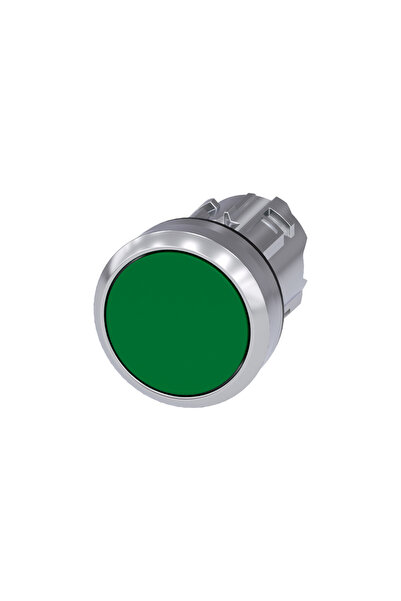 Siemens Buton Drive 22mm metalic plat cu auto-întoarcere verde IP69K SIRIUS A...