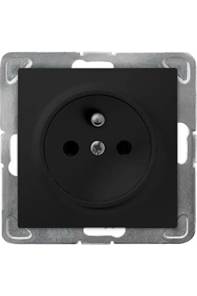 OSPEL IMPRESJA Priză simplă cu împământare metalică neagră GP-1YZ/m/33