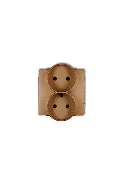 KARLIK DECO Priză dublă b/u auriu metalizat 8DGPR-2p