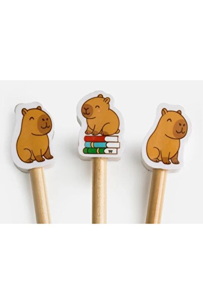 Jumbo Creioane decorative cu radieră Capybara - 3 bucăți