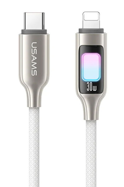 Usams Καλώδια Lightning SJ 749 Πλεγμένα / Καλώδιο USB-C σε Lightning με LED 3...