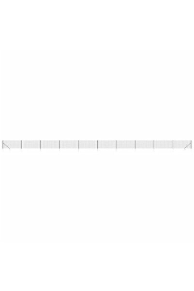 vidaxl Gard din plasă metalică cu țăruși de fixare, Antracit, 1.1 x 25 m