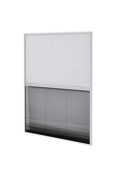 vidaxl Plasă anti-insecte pentru ferestre, cu parasolar, din aluminiu, 80 x 1...