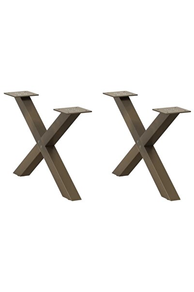 vidaxl Picioare pentru măsuță de cafea în formă de X, 2 buc., oțel , 60 x (30...
