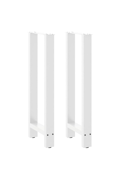 vidaxl Picioare de masă de bar, albe, 2 buc., 50x(100-101) cm, oțel