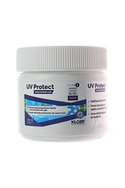 KLOER Stabilizator solid de clor pentru piscină, Protecție UV, 500 g