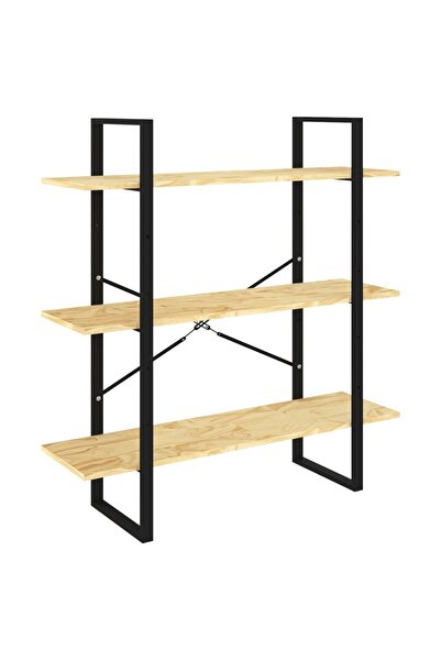 vidaxl Bibliotecă cu 3 rafturi, 100x30x105 cm, lemn masiv de pin