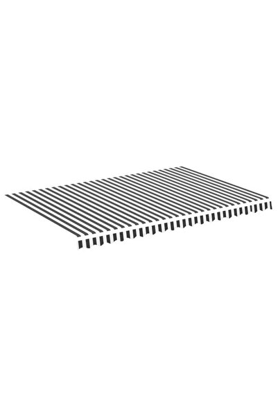 vidaxl Pânză de înlocuire pentru copertină, antracit și alb, 4,5 x 3 m