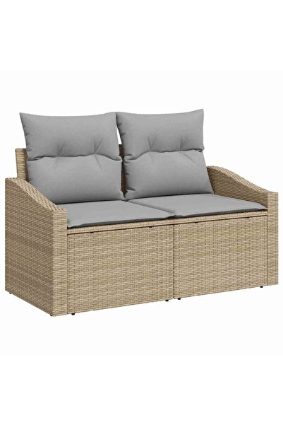 vidaxl Canapea de grădină cu pernă 123 x 62 x 69 cm poliratan