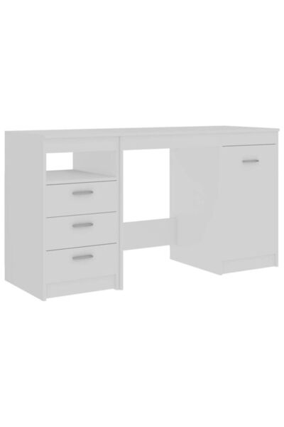 vidaxl Birou, alb, 140 x 50 x 76 cm, lemn prelucrat