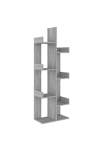 vidaxl Bibliotecă, sonoma gri, 48x25,5x140 cm, lemn prelucrat