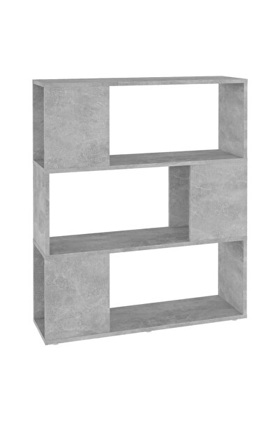 vidaxl Bibliotecă/Separator cameră, gri beton, 80x24x94 cm, PAL